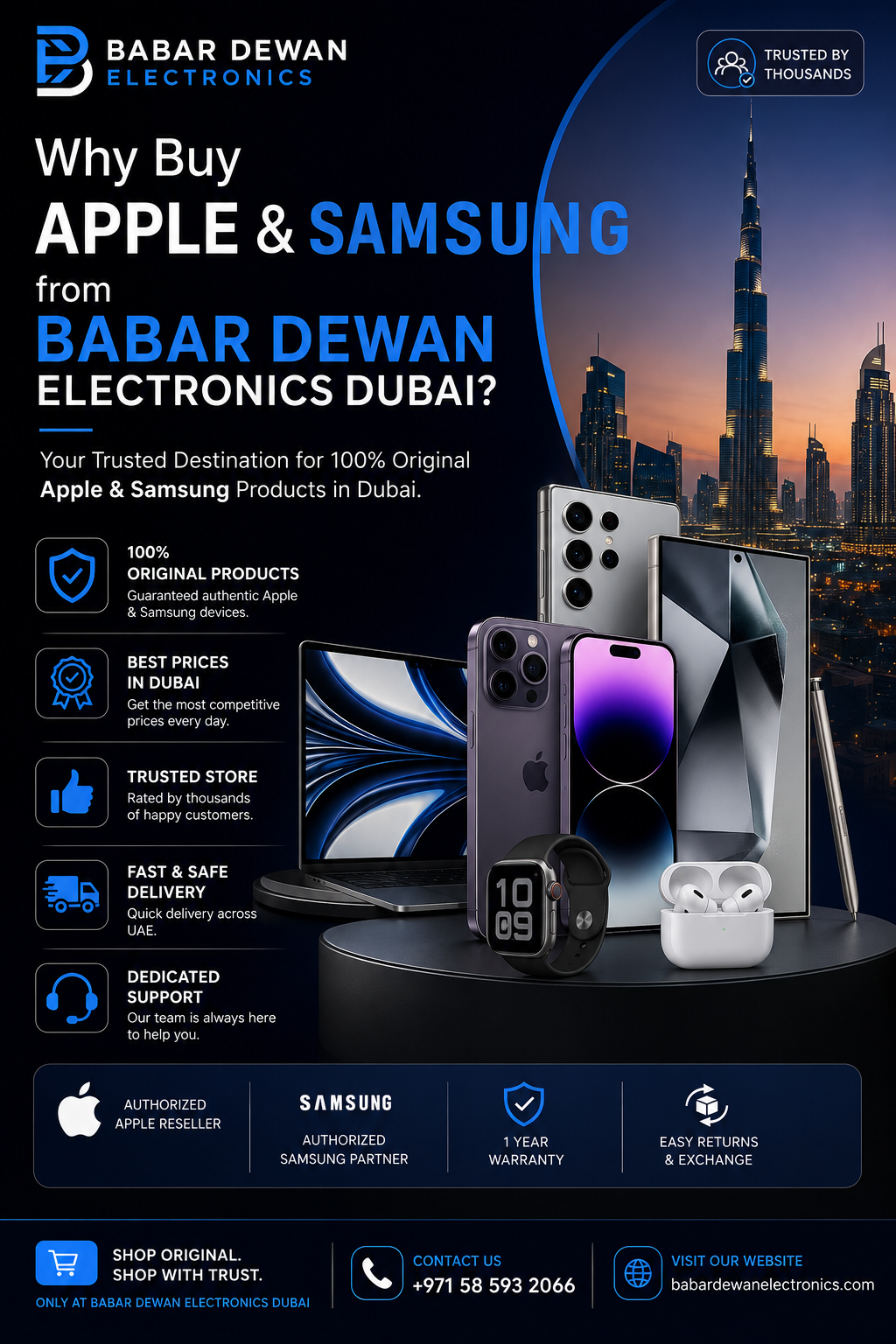 Why Buy Apple & Samsung from Babar Dewan Electronics Dubai?