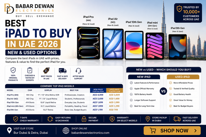 Best iPad to Buy in UAE 2026 — New & Used Options