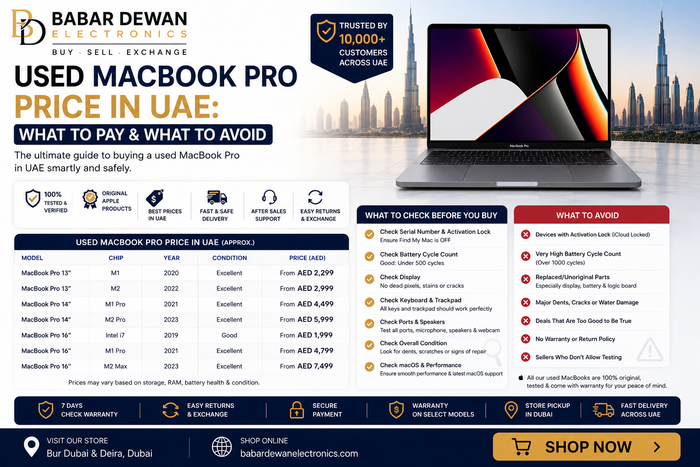 Used MacBook Pro Price in UAE: What to Pay and What to Avoid