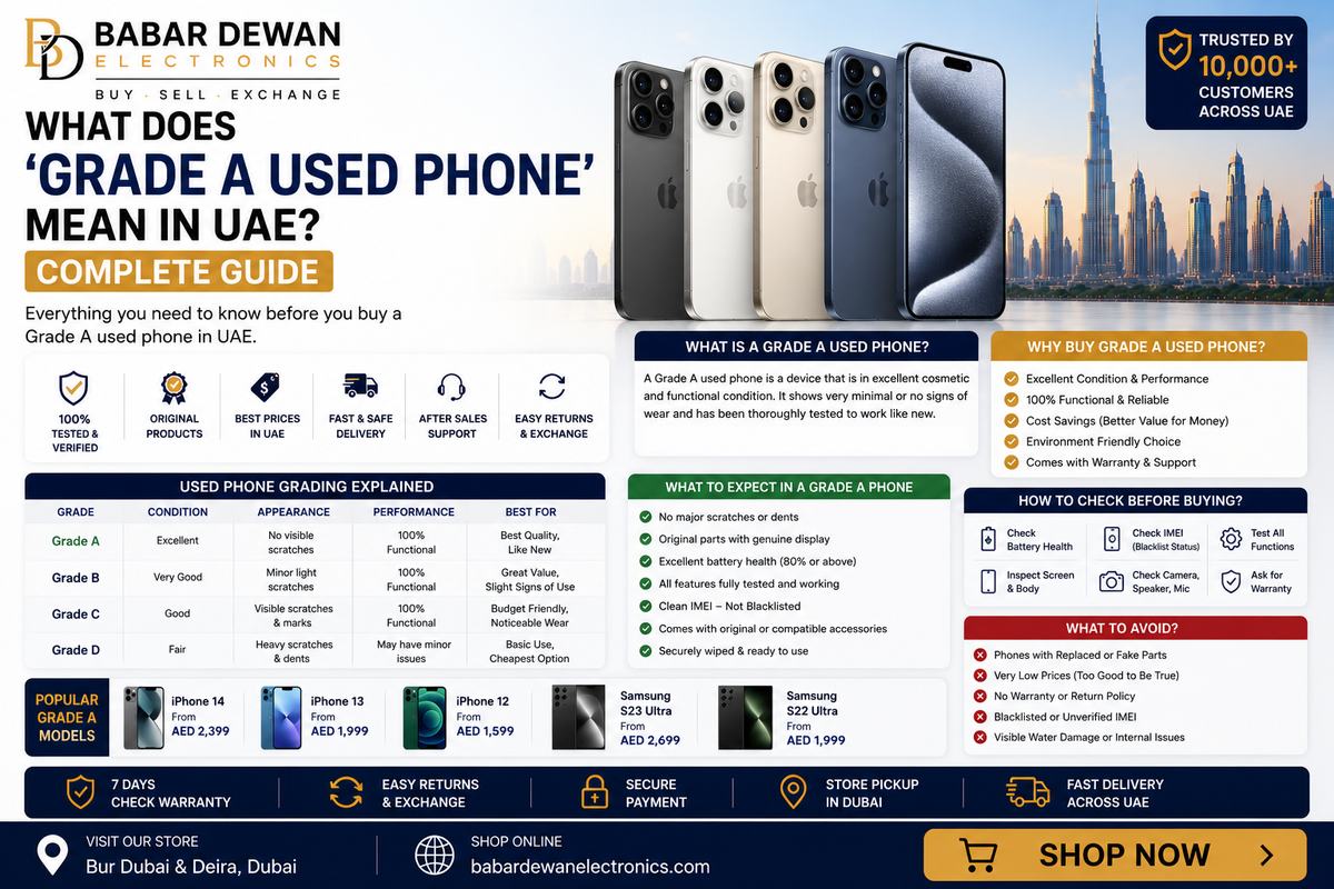 What Does ‘Grade A Used Phone’ Mean in UAE? Complete Guide