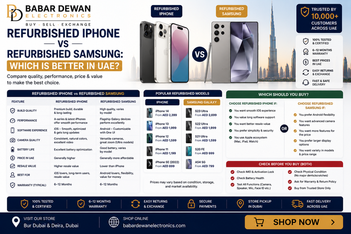 Refurbished iPhone vs Refurbished Samsung: Which is Better in UAE?