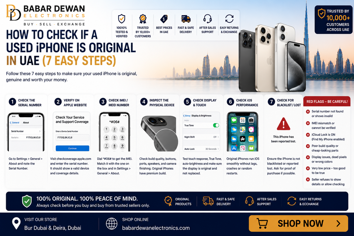 How to Check if a Used iPhone is Original in UAE (7 Easy Steps)