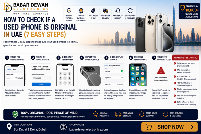 How to Check if a Used iPhone is Original in UAE (7 Easy Steps)