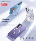 TORRAS Q3 Spin — Samsung Galaxy S26 Ultra Clear Case with 360° Magnetic Kickstand - BABAR DEWAN ELECTRONICS