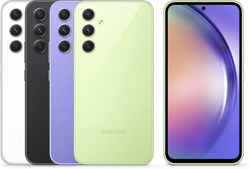 Samsung Galaxy A54 5G smartphone in Awesome Lime, Awesome Graphite, Awesome Violet, and Awesome White - 128GB and 256GB - Dubai UAE