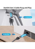 Starlink Gen 3 cable plug and play: dish port and router port