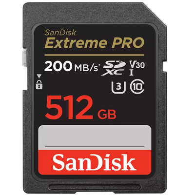 SanDisk Extreme PRO SDHC/SDXC UHS-I Card - 512GB